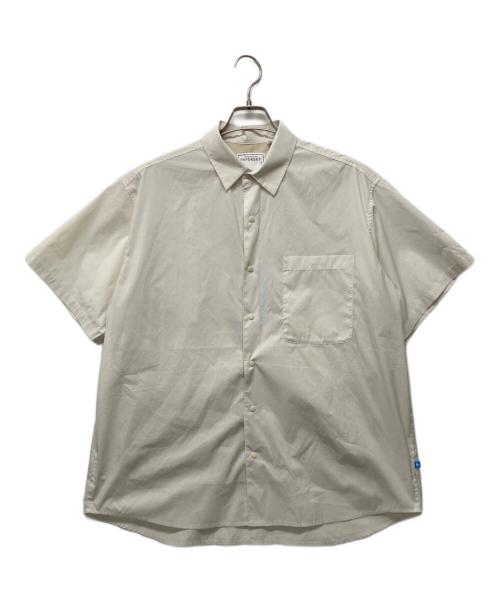 PAPERSKY（ペーパースカイ）PAPERSKY (ペーパースカイ) MAGAZINE CHECK BIG HALF SHIRT ホワイト サイズ:Mの古着・服飾アイテム