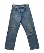 A.PRESSEアプレッセ）の古着「ウォッシュドデニムパンツ」｜スカイブルー