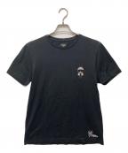 FENDIフェンディ）の古着「ビーズデザインTシャツ」｜ブラック