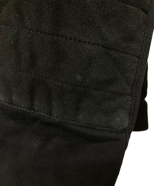 RALPH LAUREN BlackLabel（ラルフローレンブラックレーベル）RALPH LAUREN BlackLabel (ラルフローレンブラックレーベル) レザー切替ハーフジップスウェット ブラック サイズ:Lの古着・服飾アイテム