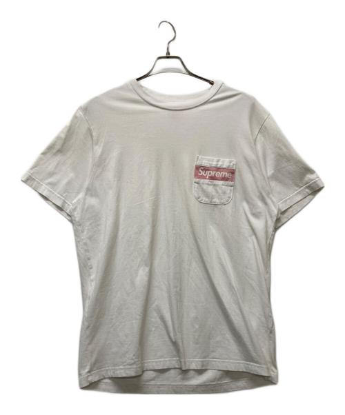 SUPREME（シュプリーム）Supreme (シュプリーム) Mesh Stripe Pocket Tee ホワイト サイズ:Ｌの古着・服飾アイテム