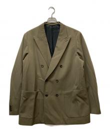 TAKEO KIKUCHI（タケオキクチ）の古着「【THE FLAGSHIP】ギャバ ダブルジャケット」｜グリーン