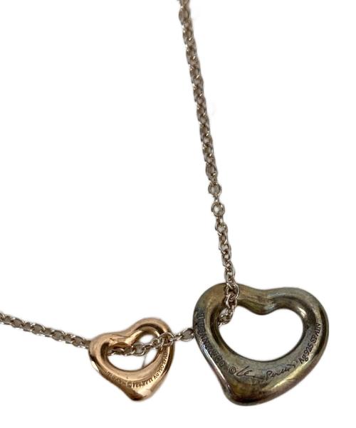 TIFFANY & Co.（ティファニー）Tiffany & Co. (ティファニー) ダブルオープンハート ネックレス シルバー×ゴールドの古着・服飾アイテム