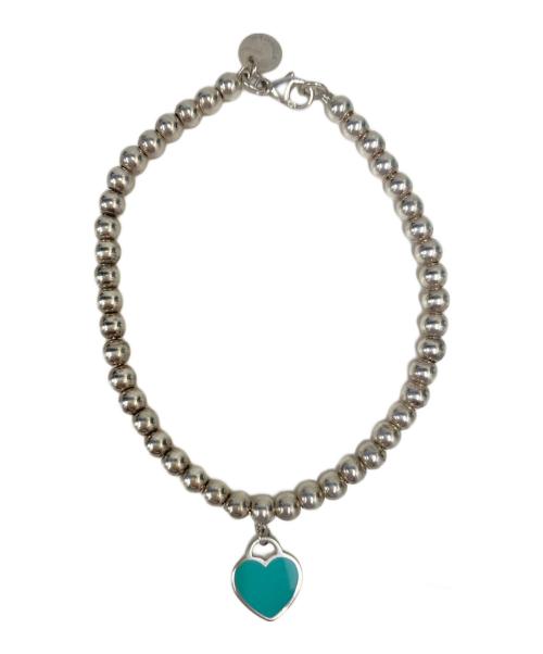 TIFFANY & Co.（ティファニー）TIFFANY & Co. (ティファニー) リターントゥブルー ハート タグ ビーズ ブレスレット シルバー×ブルーの古着・服飾アイテム