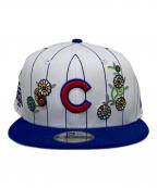 New Era×村上隆ニューエラ×ムラカミタカシ）の古着「コラボキャップ」｜ホワイト×ブルー