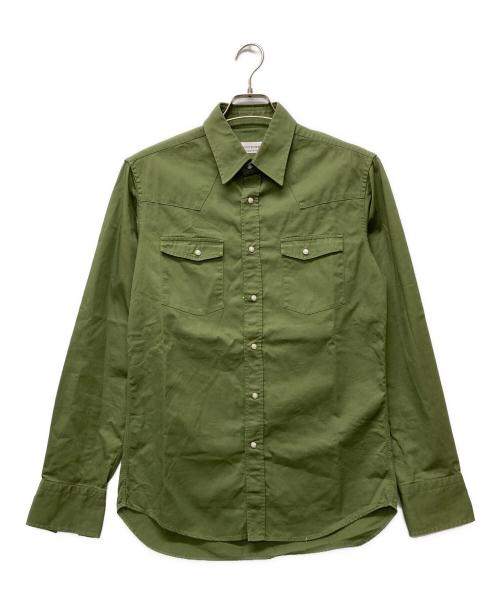 GUY ROVER（ギローバー）GUY ROVER (ギローバー) BEAMS (ビームス) 別注ウエスタンシャツ グリーン サイズ:Mの古着・服飾アイテム