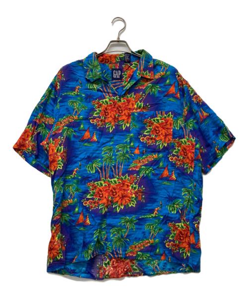 GAP（ギャップ）GAP (ギャップ) オールドレーヨンアロハシャツ ブルー サイズ:Ｌの古着・服飾アイテム