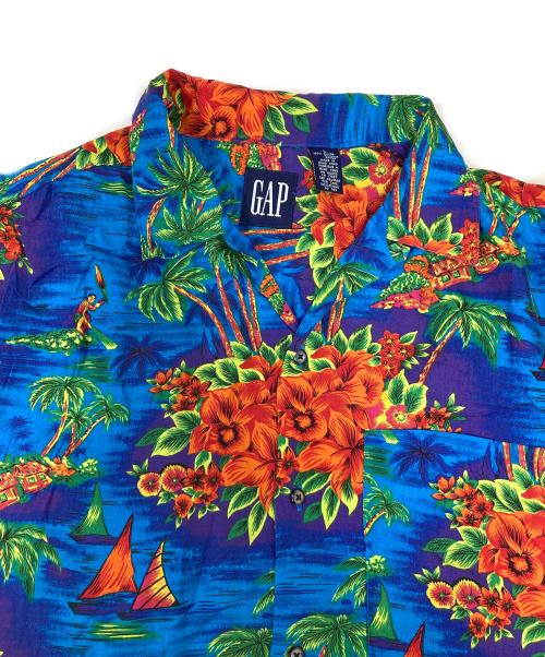GAP（ギャップ）GAP (ギャップ) オールドレーヨンアロハシャツ ブルー サイズ:Ｌの古着・服飾アイテム
