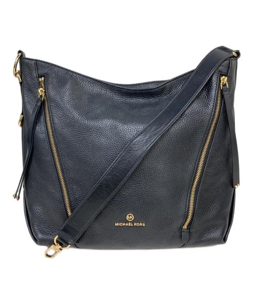 MICHAEL KORS（マイケル・コース）MICHAEL KORS (マイケルコース) Brooklyn Large Pebbled Leather Shoulder Bag ブラックの古着・服飾アイテム