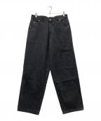 WISMウィズム）の古着「BAGGY DENIM PANT」｜ブラック