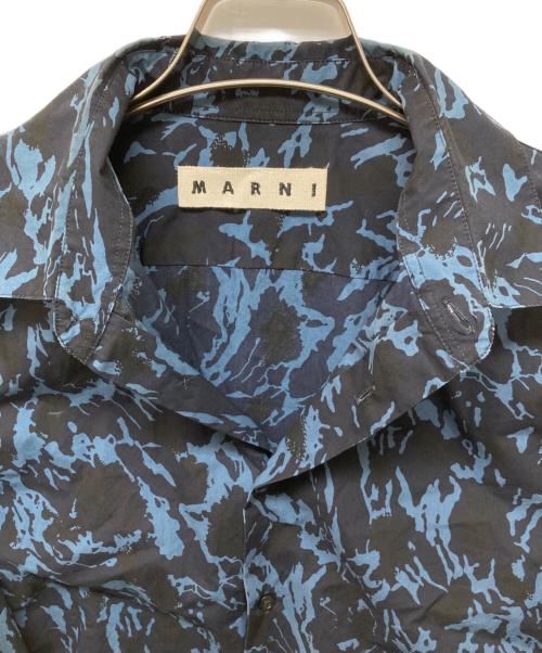 MARNI（マルニ）MARNI (マルニ) 総柄シャツ ネイビー サイズ:48の古着・服飾アイテム
