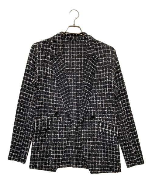 SPECCHIO（スペッチオ）SPECCHIO (スペッチオ) シャトルプリーツ テーラードジャケット ホワイト×ブラック サイズ:SIZE 40 未使用品の古着・服飾アイテム