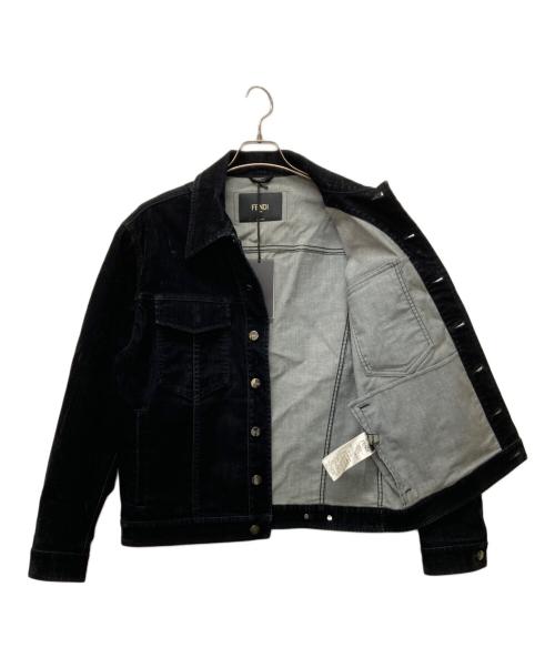 FENDI（フェンディ）FENDI (フェンディ) デニムジャケット ブラック サイズ:46 未使用品の古着・服飾アイテム