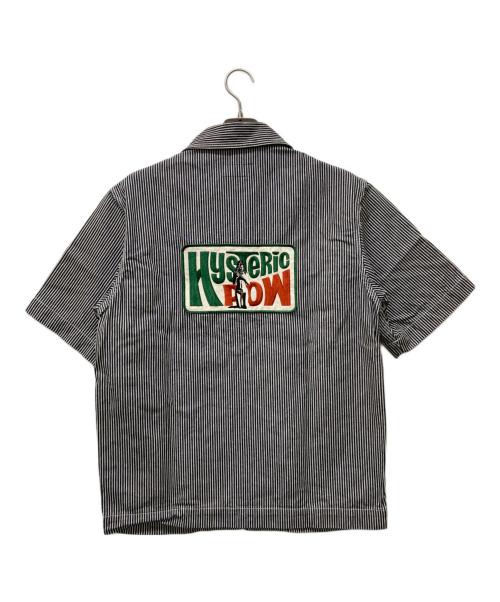 Hysteric Glamour（ヒステリックグラマー）Hysteric Glamour (ヒステリックグラマー) ストライプエンジニアシャツ ネイビー サイズ:Lの古着・服飾アイテム