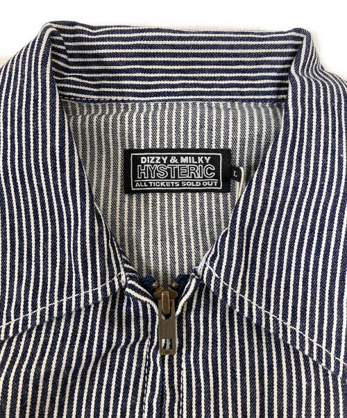 Hysteric Glamour（ヒステリックグラマー）Hysteric Glamour (ヒステリックグラマー) ストライプエンジニアシャツ ネイビー サイズ:Lの古着・服飾アイテム