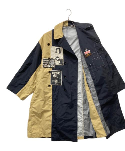 Hysteric Glamour（ヒステリックグラマー）Hysteric Glamour (ヒステリックグラマー) CIRCLE HERITAGE (サークルヘリテージ) コラボコート ベージュ×ブラック サイズ:Mの古着・服飾アイテム