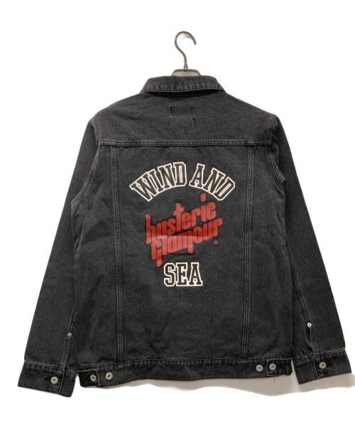 Hysteric Glamour（ヒステリックグラマー）Hysteric Glamour (ヒステリックグラマー) WIND AND SEA (ウィンダンシー) デニムジャケット ブラック サイズ:Lの古着・服飾アイテム