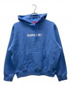 SUPREMEシュプリーム）の古着「Motion Logo Hooded Shirts」｜ブルー
