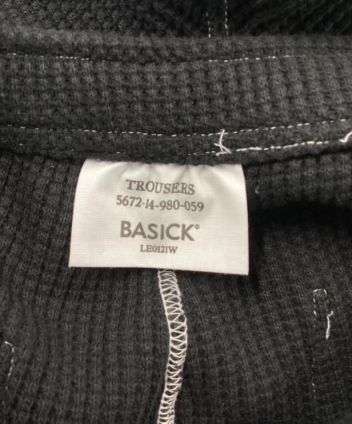 BASICK（ベイシックス）BASICK (ベイシックス) Organic Thermal Flared Pants ブラック サイズ:Sの古着・服飾アイテム