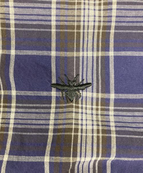 DIOR HOMME（ディオール オム）Dior Homme (ディオール オム) 比翼チェックシャツ ネイビー サイズ:38の古着・服飾アイテム