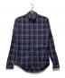Dior Homme（ディオール オム）の古着「比翼チェックシャツ」｜ネイビー