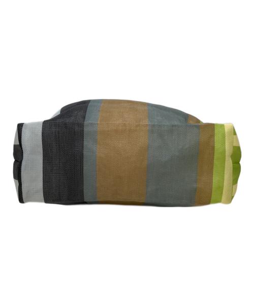 MARNI（マルニ）MARNI (マルニ) マーケットストライプトートバッグ グレー×イエローの古着・服飾アイテム