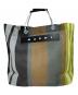 MARNI（マルニ）の古着「マーケットストライプトートバッグ」｜グレー×イエロー