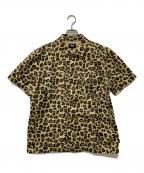 stussyステューシー）の古着「レオパード柄半袖シャツ」｜ベージュ