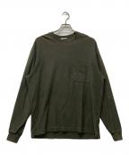 KITHキス）の古着「L/Sポケットカットソー」｜オリーブ
