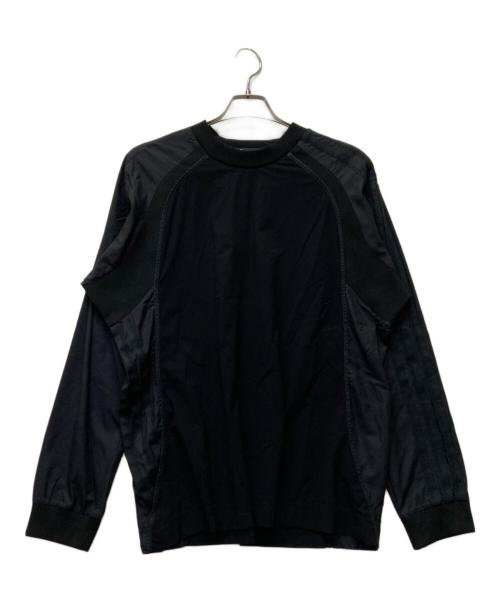 Y-3（ワイスリー）Y-3 (ワイスリー) 3 Stripes Light Nylon Mix Long Sleeve Tee ブラック サイズ:Ｓの古着・服飾アイテム