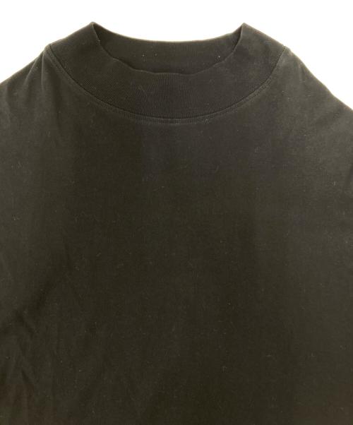 JIL SANDER（ジルサンダー）JIL SANDER (ジルサンダー) モックネック コットンオーバーサイズTシャツ ブラック サイズ:Ｌの古着・服飾アイテム