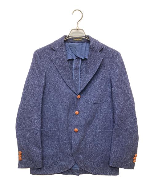 RRL（ダブルアールエル）RRL (ダブルアールエル) クルミボタン3Bツイードテーラードジャケット ネイビー サイズ:36Sの古着・服飾アイテム