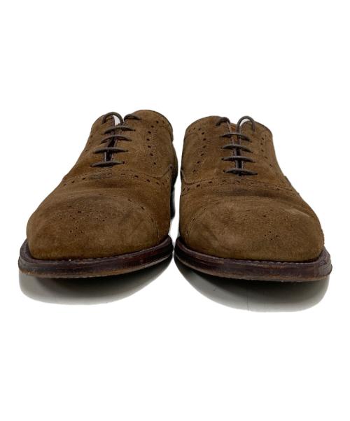 Alden（オールデン）ALDEN (オールデン) LEATHER SOUL (レザーソール) 別注スエードセミブローグシューズ ブラウン サイズ:7の古着・服飾アイテム