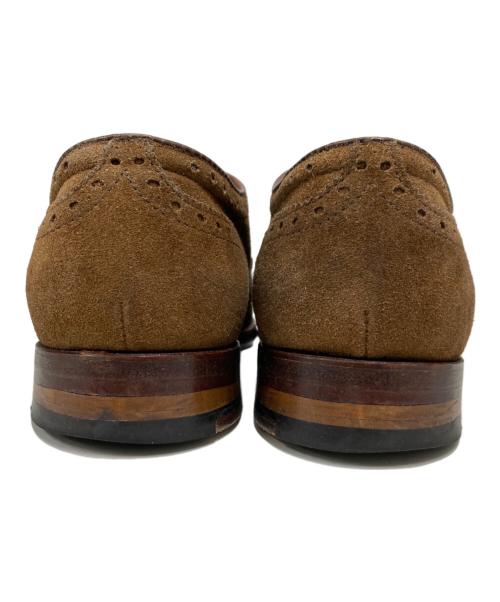 Alden（オールデン）ALDEN (オールデン) LEATHER SOUL (レザーソール) 別注スエードセミブローグシューズ ブラウン サイズ:7の古着・服飾アイテム