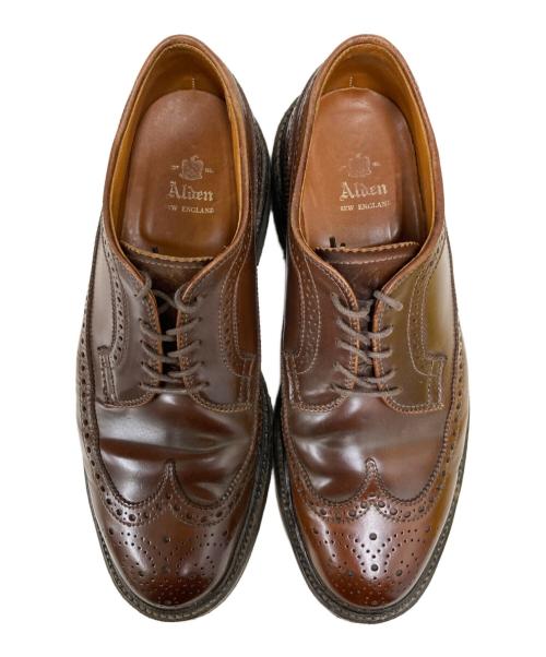 Alden（オールデン）ALDEN (オールデン) ラベロコードバン ロングウィングチップ シューズ ブラウン サイズ:7の古着・服飾アイテム