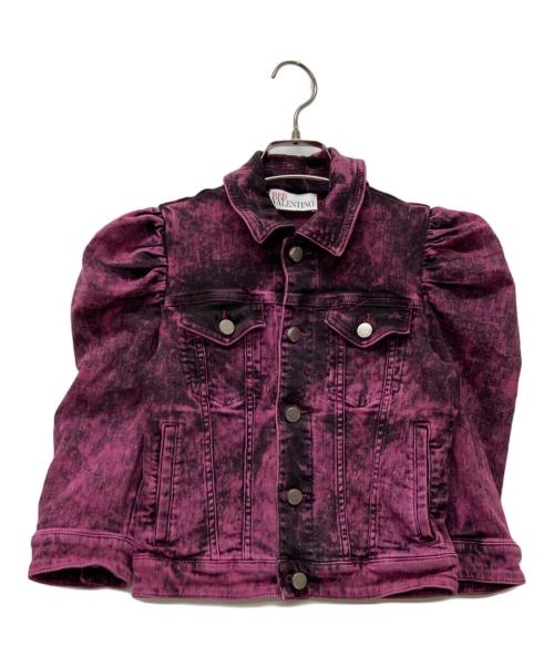 RED VALENTINO（レッドヴァレンティノ）RED VALENTINO (レッドヴァレンティノ) デニムジャケット ピンク サイズ:SIZE Mの古着・服飾アイテム
