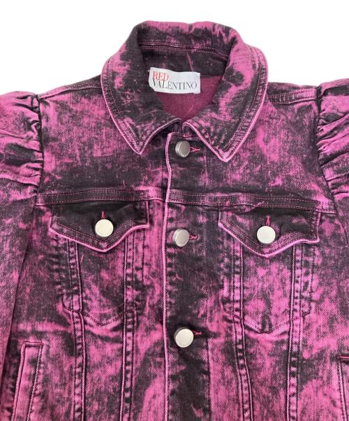 RED VALENTINO（レッドヴァレンティノ）RED VALENTINO (レッドヴァレンティノ) デニムジャケット ピンク サイズ:SIZE Mの古着・服飾アイテム
