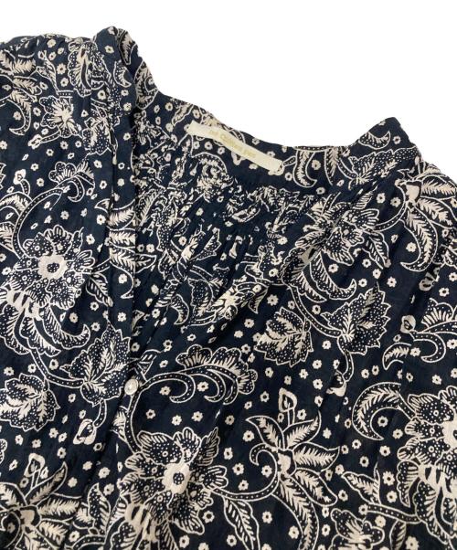 ne quittez pas（ヌキテパ）ne quittez pas (ヌキテパ) コットンエスニックプリントフロントオープンドレス ブラック サイズ:Sの古着・服飾アイテム