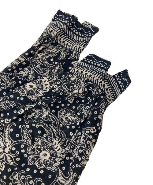 ne quittez pas（ヌキテパ）ne quittez pas (ヌキテパ) コットンエスニックプリントフロントオープンドレス ブラック サイズ:Sの古着・服飾アイテム