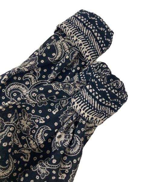 ne quittez pas（ヌキテパ）ne quittez pas (ヌキテパ) コットンエスニックプリントフロントオープンドレス ブラック サイズ:Sの古着・服飾アイテム