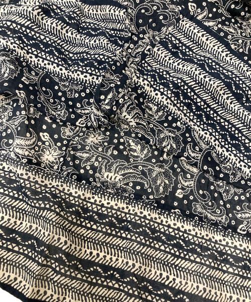 ne quittez pas（ヌキテパ）ne quittez pas (ヌキテパ) コットンエスニックプリントフロントオープンドレス ブラック サイズ:Sの古着・服飾アイテム