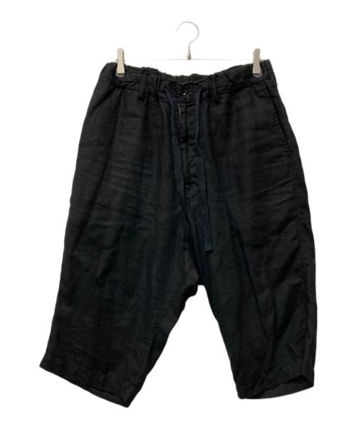 Yohji Yamamoto pour homme（ヨウジヤマモト プールオム）Yohji Yamamoto pour homme (ヨウジヤマモト プールオム) リネンクロップドパンツ ブラック サイズ:SIZE4の古着・服飾アイテム