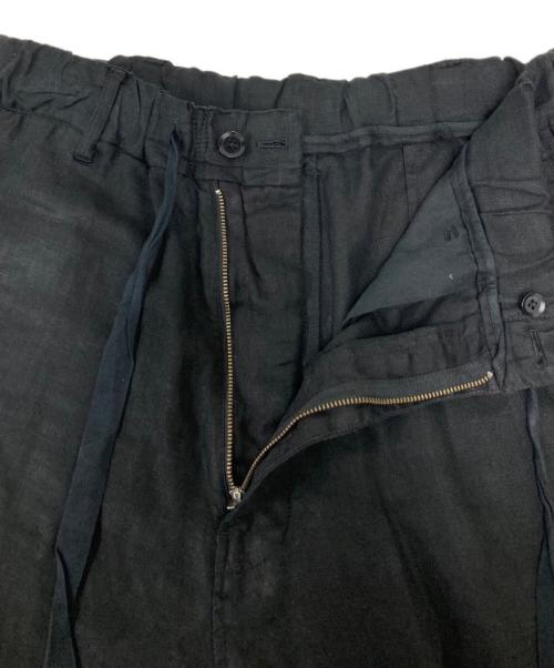 Yohji Yamamoto pour homme（ヨウジヤマモト プールオム）Yohji Yamamoto pour homme (ヨウジヤマモト プールオム) リネンクロップドパンツ ブラック サイズ:SIZE4の古着・服飾アイテム