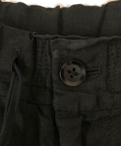 Yohji Yamamoto pour homme（ヨウジヤマモト プールオム）Yohji Yamamoto pour homme (ヨウジヤマモト プールオム) リネンクロップドパンツ ブラック サイズ:SIZE4の古着・服飾アイテム