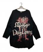 Yohji Yamamoto pour hommeヨウジヤマモト プールオム）の古着「Crew Neck Oversized LS T-Shirt」｜ブラック
