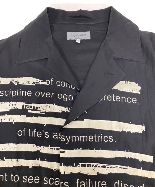 Yohji Yamamoto pour homme（ヨウジヤマモト プールオム）Yohji Yamamoto pour homme (ヨウジヤマモト プールオム) SILK SATIN S ALOHA SHIRT ブラック サイズ:4の古着・服飾アイテム
