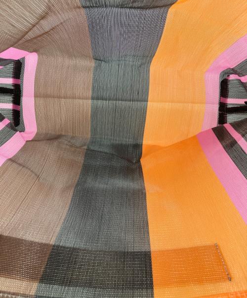 MARNI（マルニ）MARNI (マルニ) マーケットストライプトートバッグ オレンジ×ピンクの古着・服飾アイテム