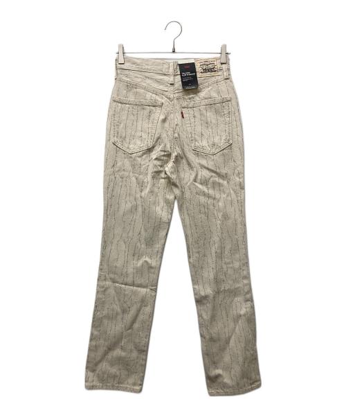 LEVI'S（リーバイス）LEVI'S (リーバイス) 70S HIGH STRAIGHT NATURAL AMBER FLOWER ホワイト サイズ:W26の古着・服飾アイテム