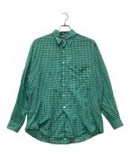 AURALEEオーラリー）の古着「AIRY LIGHT COTTON CHECK BIG SHIRT」｜グリーン