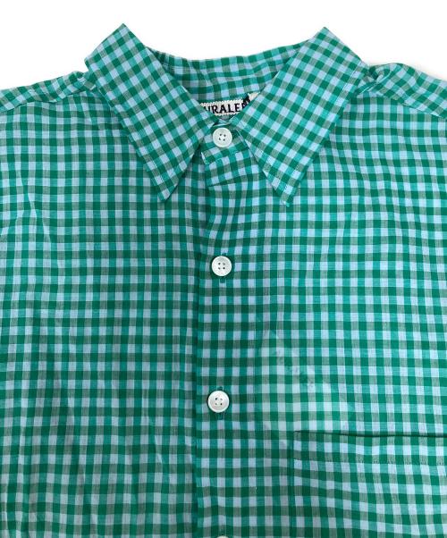 AURALEE（オーラリー）AURALEE (オーラリー) AIRY LIGHT COTTON CHECK BIG SHIRT グリーン サイズ:3の古着・服飾アイテム